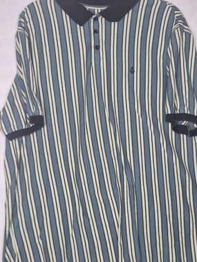 Volcom Blue & White Striped Polo Shirt Jacket